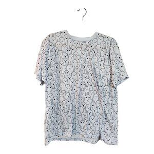 Shein Ghost Print T-Shirt Casual Halloween Theme S